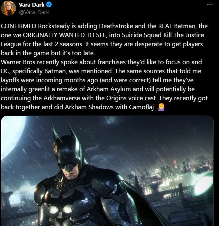 Batman: Arkham Asylum Remake on X