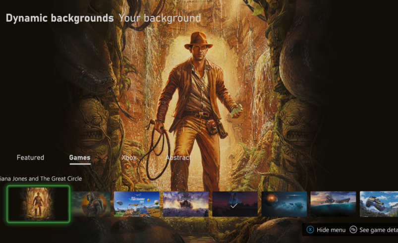 Xbox یک تصویر پس‌زمینه پویای رایگان از Indiana Jones and the Great Circle به کنسول سری ایکس/اس اضافه کرده است
